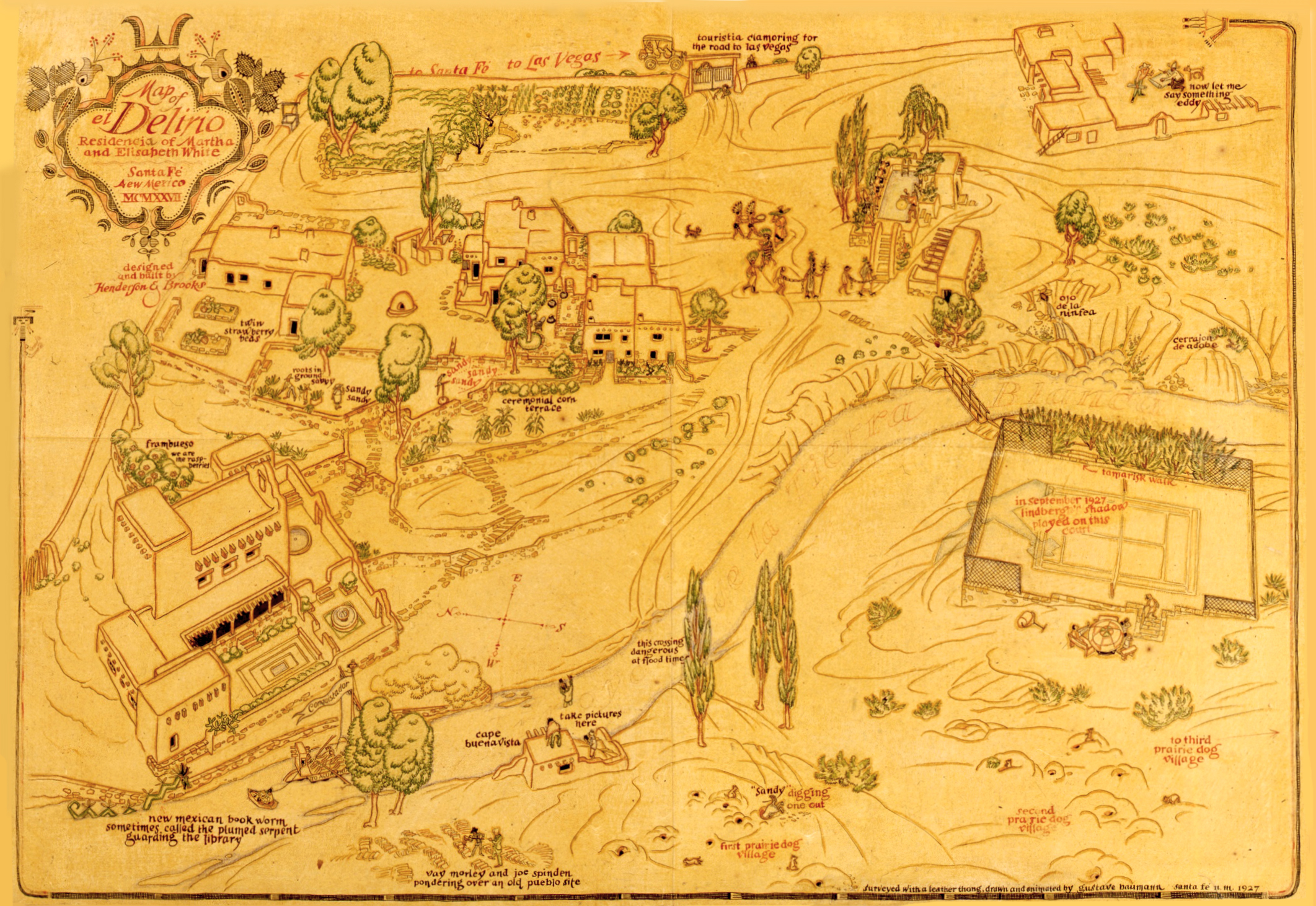 Map of El Delirio (1927), now SAR’s campus